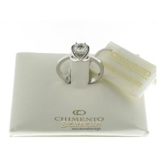 Chimento anello solitario oro bianco e diamante ct.0,40 Sim Ref. 82438005 